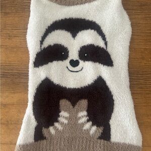 Cozy Fuzzy Sloth Dog Sweater - Cream, Brown, Black